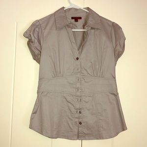 Gray banana republic blouse